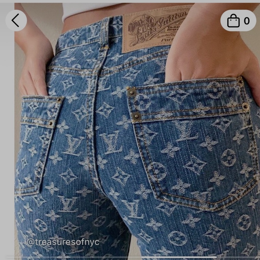 LV Vintage monogram denim jeans